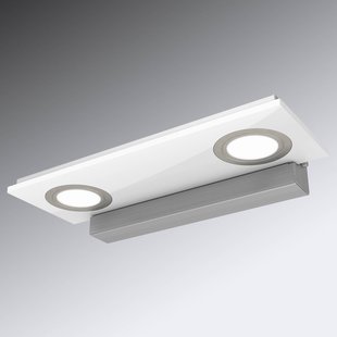 Evotec 2-lichts LED-wandlamp Pano, wit Evotec 2-lichts LED-wandlamp Pano, wit