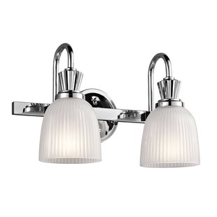 KICHLER LED wandlamp Cora voor de badkamer met 2 lampjes