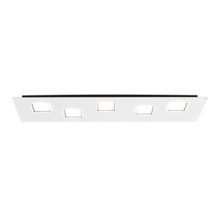 Fabbian Langwerpige LED plafondlamp Quarter in wit