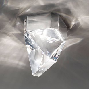 Fabbian Tripla - LED kristal-plafondlamp, alu