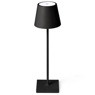 FARO BARCELONA LED tafellamp Toc met USB-lader, IP54, zwart FARO BARCELONA LED tafellamp Toc met USB-lader, IP54, zwart