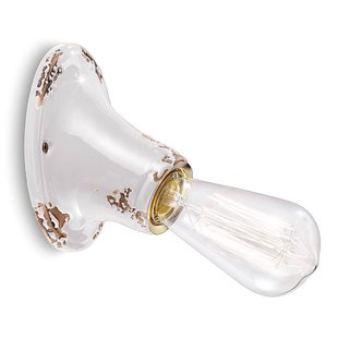 Ferroluce C115 wandlamp in vintage stijl wit