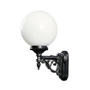 Albert Leuchten Buitenwandlamp SIL 159, zwart-zilver, glas, aluminium