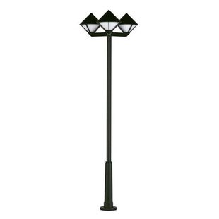 Albert Leuchten Moderne lantaarnpaal 181, zwart, 3-lamps
