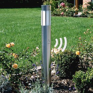 Albert Leuchten Tuinpadverlichting 475, roestvrij staal, hoogte 90 cm, bewegingsmelder