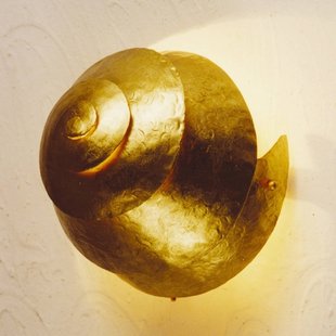Holländer Stijlvolle wandlamp SNAIL ONE goud