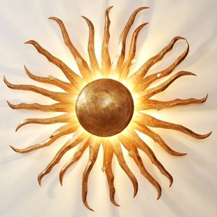 Holländer Fascinerende wandlamp SONNE GOLD GIGANTE