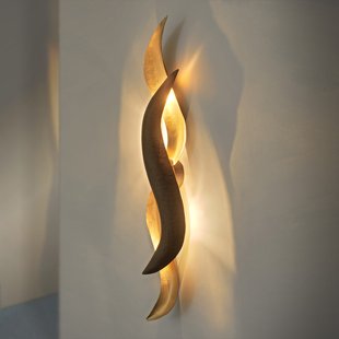 Holländer Goudglanzende design-wandlamp Corallo