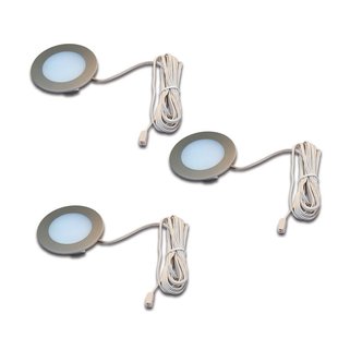 Hera LED meubelverlichting FR 55, grijs, kunststof, set van 3 Hera LED meubelverlichting FR 55, grijs, kunststof, set van 3