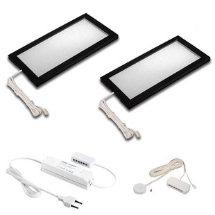 Hera LED meubellamp Sky dimmer 2 per pak 4000K zwart Hera LED meubellamp Sky dimmer 2 per pak 4000K zwart