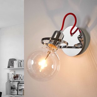 Ideallux Design-wandlamp Radio in chroom