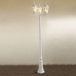 Konstsmide Mastlamp Firenze, 3-lamps, wit