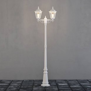Konstsmide Mastlamp Firenze, 2-lamps, wit