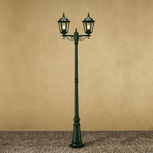Konstsmide Mastlamp Firenze, 2-lamps, groen