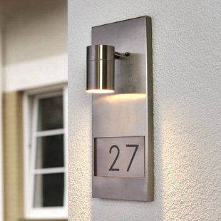 Konstsmide Huisnummer lamp Modena 7655, roestvrij staal