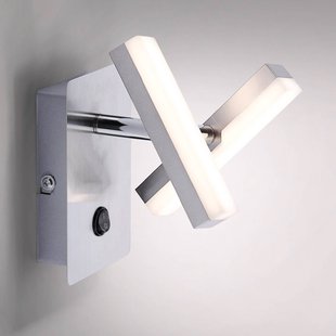 JUST LIGHT. GmbH Hoekige LED-wandlamp Rico, 2-lichts