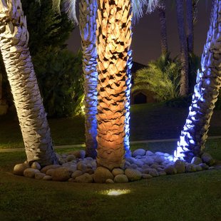 LEDS-C4 LED grondspot inbouwlamp Gea, Ø 18 cm, 3000K, roestvrij staal