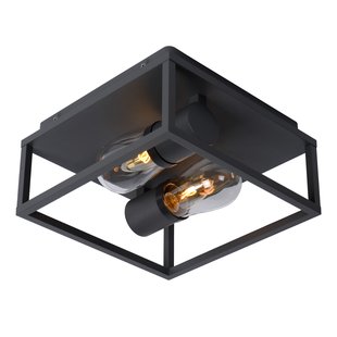 Lucide Plafondlamp Carlyn badkamer 2-lamps zwart