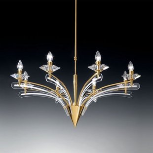 Metallux Kroonluchter ICARO met kristalglas, 8-lichts, goud Metallux Kroonluchter ICARO met kristalglas, 8-lichts, goud