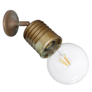 Moretti Luce Wandlamp Orti met scharnier, antiek messing