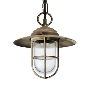 Moretti Luce Bruno hanglamp voor buiten, antiek messing