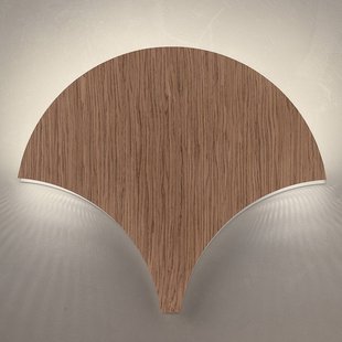 Masiero Buitengewone LED wandlamp Palm, walnoot