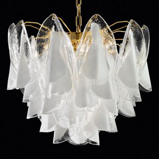 Novaresi Glazen hanglamp Rondini met 24 karaat goud