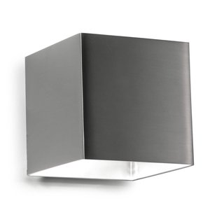 Pujol Iluminación Vierkante LED-wandlamp Basic, nikkel