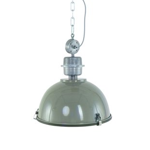 Steinhauer Bikkel - olijfgroene industriële hanglamp