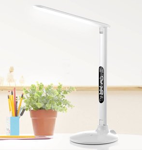 Aluminor LED bureaulamp Success met klok, wit