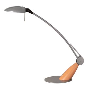 Aluminor LED bureaulamp Swingo met hout, grijs Aluminor LED bureaulamp Swingo met hout, grijs