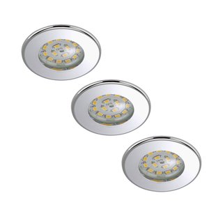 Briloner Set van 3 LED inbouwspots Nikas IP44 chroom Briloner Set van 3 LED inbouwspots Nikas IP44 chroom