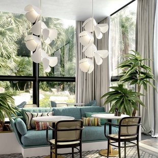 Bover Mod S/73/6L LED hanglamp, wit