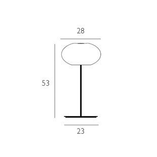 Casablanca Aih tafellamp, Ø 28cm wit glanzend