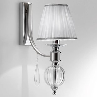 Cremasco Wandlamp 7330 in chroom met glasdruppels