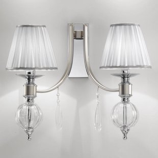 Cremasco Wandlamp 7330 met glasdruppels, 2-lamps