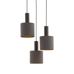 EGLO Hanglamp Concessa 3-lamps cappuccino/goud