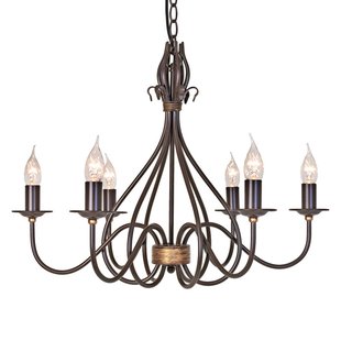 Elstead Kroonluchter Windermere 6-lamps