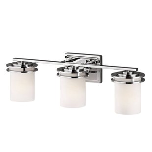 KICHLER LED wandlamp Hendrik IP44 chroom/glas, 3-lamps