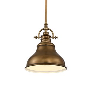 QUOIZEL Hanglamp Emery 1-lamp messing Ø 20,3 cm