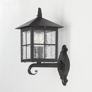 Elstead Buitenwandlamp Winchester BL17, lantaarn boven