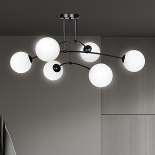 EMIBIG LIGHTING Plafondlamp Pregos 6 in zwart, 6-lamps