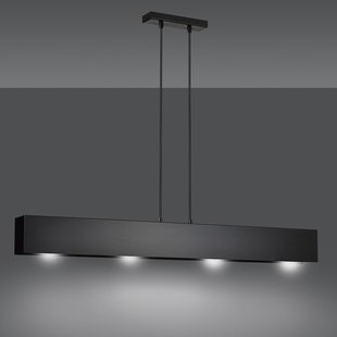EMIBIG LIGHTING Hanglamp Gentor 4, lengte 96 cm in zwart