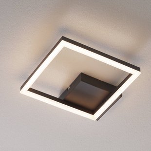 Fabas Luce LED plafondlamp Bard, 27x27 cm, antraciet Fabas Luce LED plafondlamp Bard, 27x27 cm, antraciet