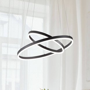 Fabas Luce LED hanglamp Giotto, 2-lamps, zwart
