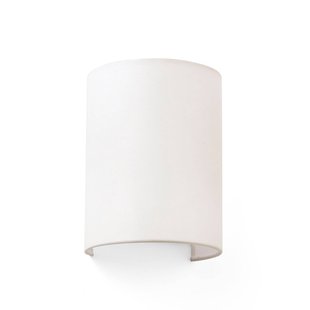 FARO BARCELONA Wandlamp Cotton, gewelfd, 20 x 15 cm, beige