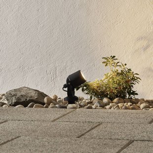 Fumagalli Aardspieslamp Minitommy 1-lamps CCT zwart/frosted