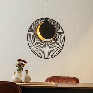 Forestier Oyster hanglamp, zwart