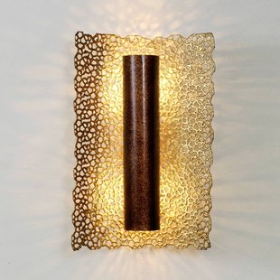 Holländer Exclusieve Wandlamp Utopistico goud bruin