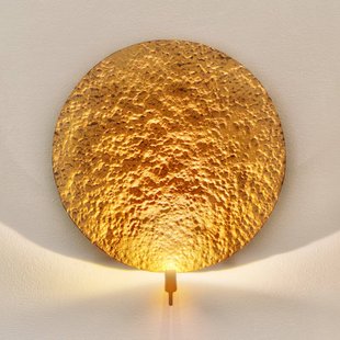 Holländer LED wandlamp Traversa, glanzend goud, Ø 35 cm